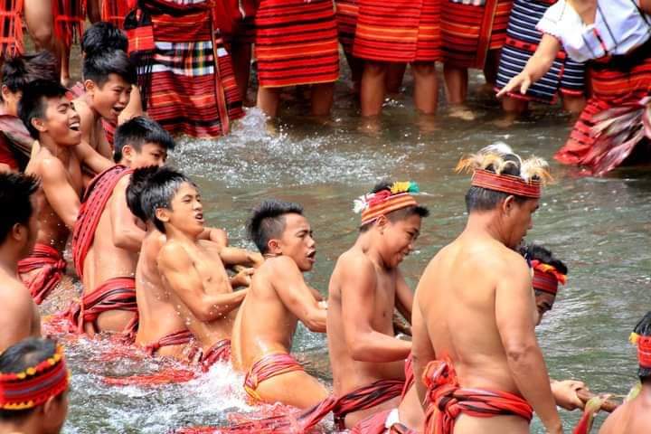 the ifugao people are performing the so called "punnuk"